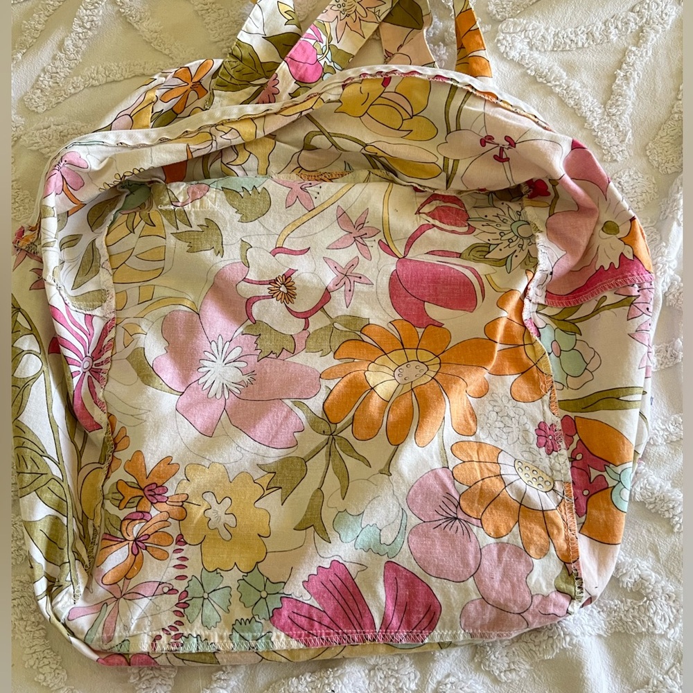 Liberty of London for Target Happy Colorful Retro Floral Zip Tote Bag Rare - Picture 13 of 16